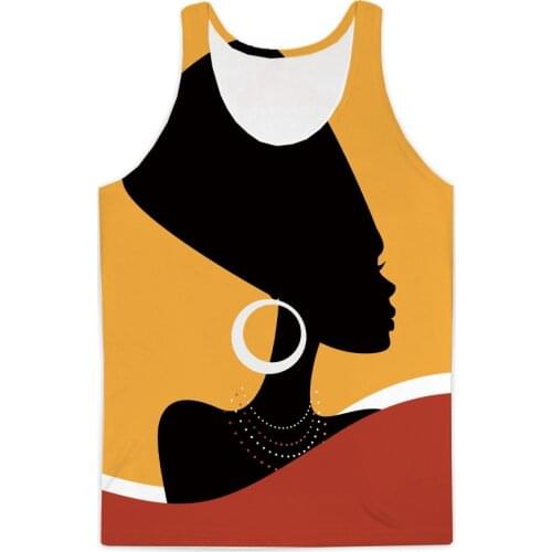 REAL American SIZE African Queen Nef Sublimation Print Tank Top