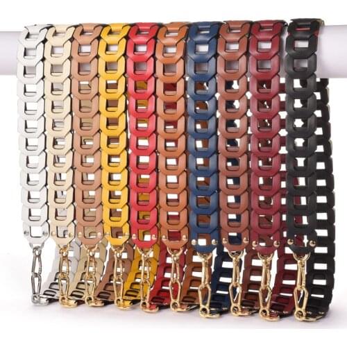 Brand Designer Real Leather Replacement Strap for Crossbody Bag Parts Accessories diy Shoulder Bags Belt Red correa bolso STP190