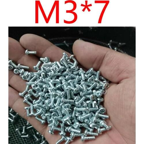 50pcs M3*7 Silver/ Black Phillips Truss Head (cross Recessed Mushroom Head) Self Tapping Screws
