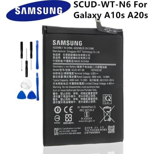 SCUD-WT-N6 4000mAh SAMSUNG Original Replacement Phone Battery For Samsung Galaxy A10s A20s SM-A2070 SM-A107F Phone Battery +Tool