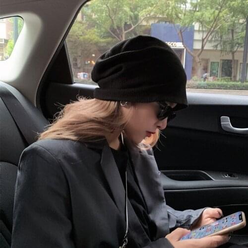 Slouchy Comfortable Soft Slouchy Beanie Baggy Hat Unisex Street Styles Cuffed Plain Skull Classic Knit Hat Breathable Hip-Hop