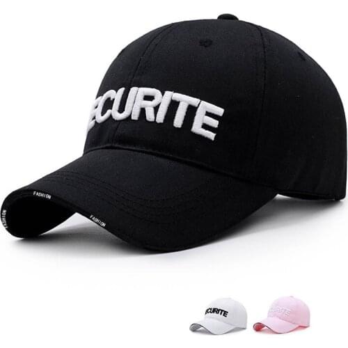 SECURITE 3D Embroidery Casual Adjustable Men Snapback Sunhat Golf Baseball Hat Solid Baseball Cap Women Summer Sunscreen Hat