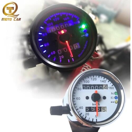 Motorcycle Speedometer Tachometer Adjust Odometer Gauge Instruments Mileage Meter 0-160km/h for ATV bike Vintage GN250 CG125