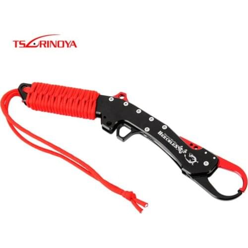 TSURINOYA HERCULES Fish Grip 285mm168g Aluminum Alloy Fishing Gripper Safety Rope Fish Lip Controller Grabber Tackle Tools Pesca