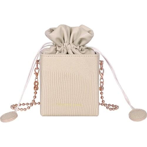 Female Bucket Bag Letter Print Multipurpose Shoulder Bag Messenger Bags for Women Yellow Khaki Black Pink