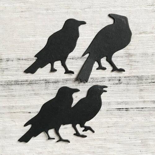 MEET HUANG Halloween Bird Set Scrapbooking Paper Die Cut Stencils Metal Craft Cutting Dies Embossing For Crads Making 2021