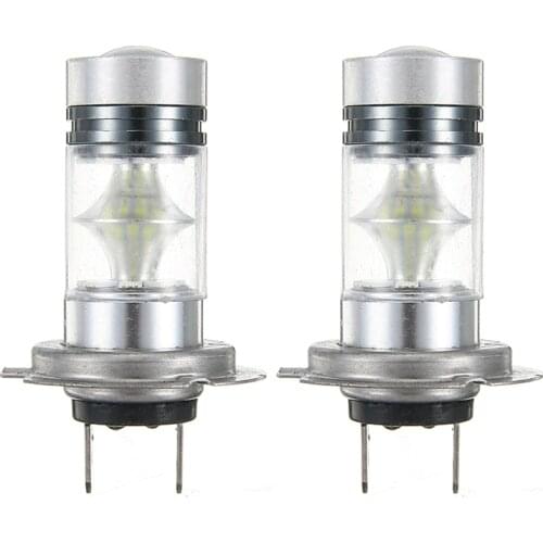 1 Pair H7 Car Headlight Bulb 100W LED 12V 24V Super Bright White 1500LM Car Fog Tail Driving Light