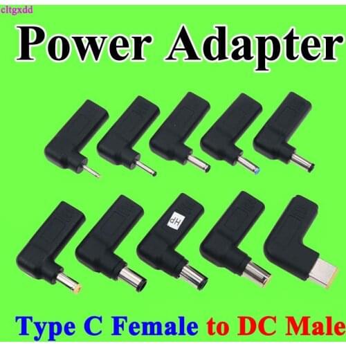 1Pcs Laptop Charger Adapter Converter USB Type C Female To 7.4 * 5.0 4.5 * 3.0 5.5 * 2.5 MM Dc Power Jack For Lenovo