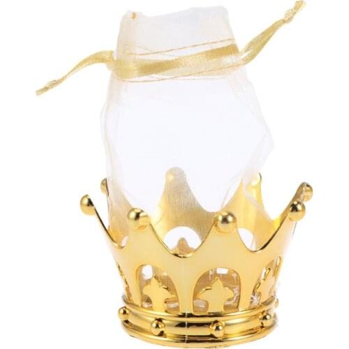 12pcs Candies Bags Golden Crown Chocolate Treats Bags Gift Bag Table Decorations For Wedding Birthday Party Decorations