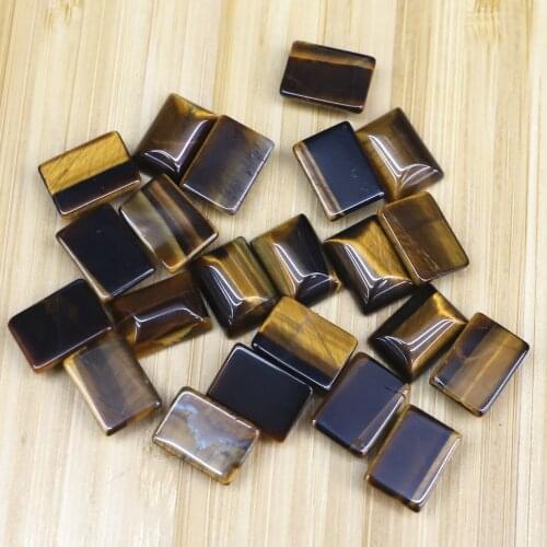 30pcs/lot 10X14mm Mixed Fashion Good Quality Wholesale Assorted Natural Stone Rectangle Cab Cabochon Bead for Jewelry Accessorie