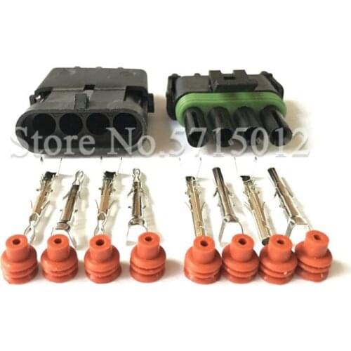 4 pin 12015797 12010974 Automobile Connector Female Male Weather Pack Electrical Sealed Wiring Socket