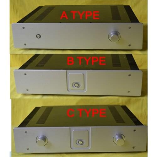 430*90*312MM All Aluminum Power Amplifier Chassis DIY with Radiator Amplifier Case Q4309 Class A Shell Rear Stage Combined Box