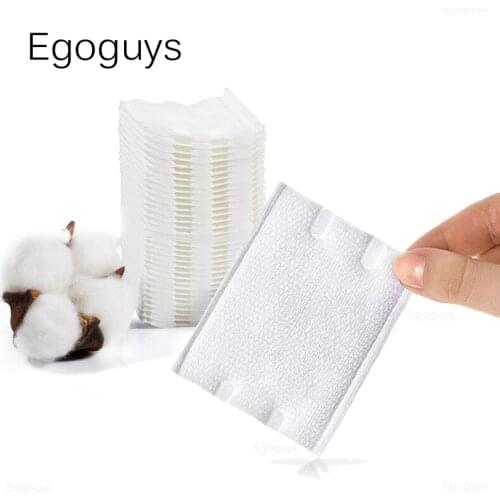 50PCS Double-sided Cosmetic Cotton Nail Wipes Polish Remover Napkins Eyelash Cleansing Tissue Absorb Glue Soak Paper Pad Cleaner