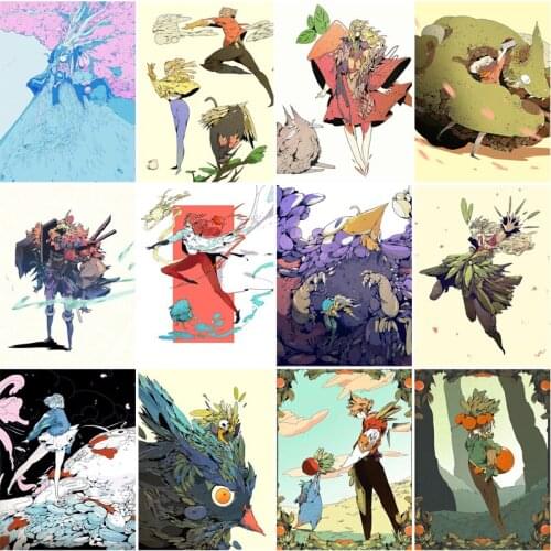 5D Diamond Painting Abstract Anime Figure and Dragon Picture of Rhinestones Embroidery Cross Stitch Kit Mosaic Art Home Decor