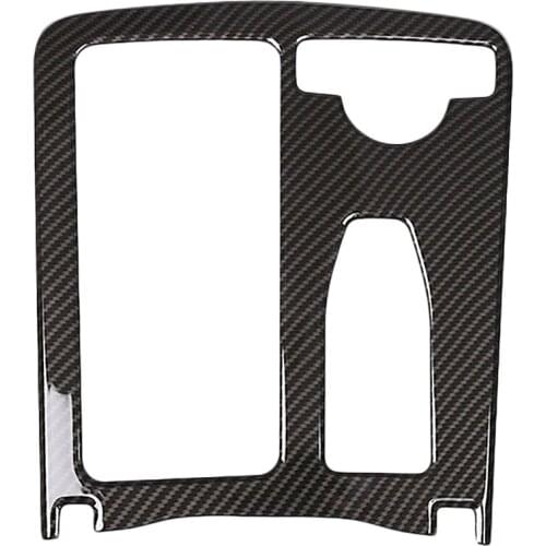 Car Carbon Fiber ABS Central Console Cup Holder Frame Trim Cover Right Drive for Mercedes Benz E Class C Class W204