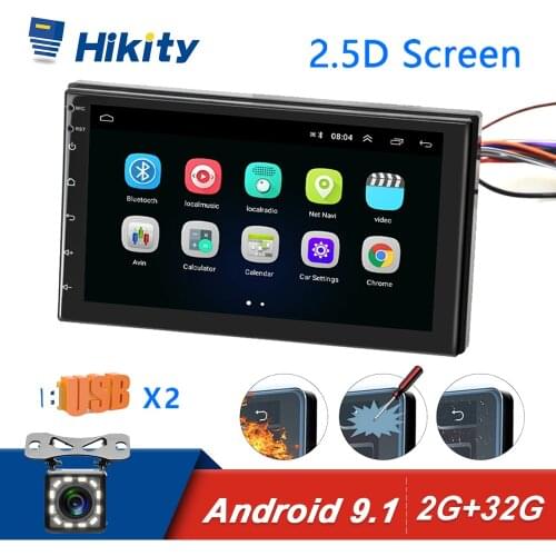 Hikity 2 Din Android Car Multimedia Video Player 7" Universal 2DIN Stereo Car Radio GPS For Volkswagen Nissan Hyundai Kia Toyota