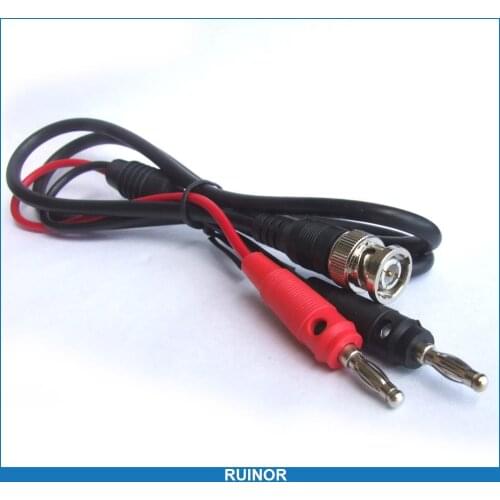BNC Male Q9 to Hose 4mm Dual Banana plug connector test probe cable 100CM/1M