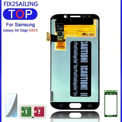 Display S6 Super AMOLED 100% Tested Working LCD+Touch Screen Assembly Digitizer For Samsung Galaxy S6 Edge G925F G925A G925P