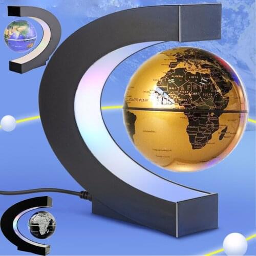 Floating Magnetic Levitation Globe LED World Map Antigravity Lamp Ball Light Home Decoration Desk Accessories Statue escultura