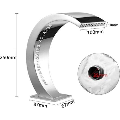 Water curtain fountain/hook type spray curtain/water jet massager/stainless steel material arc hook waterfall nozzle with base