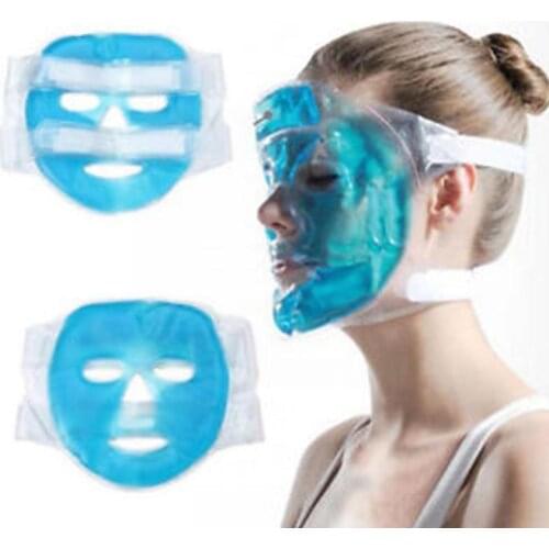 Cold Gel Face Mask Ice Compress Blue Full Face Moisturizing Cold With Relaxation Faicial Pack Face Pad S6X8