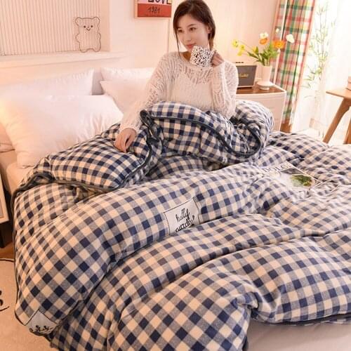 Crystal Milk Velvet Winter Quilt Cover Cartoon Pattern Warmth And Soft Houseware Quilt Bed Cover Single/Double/Queen/King Size