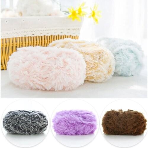 50g /32M Imitation Mink Fur Wool Sweater Cotton Blend Voat Hand-Knitted Wool DIY Doll Scarf Line Baby Dress Cloth