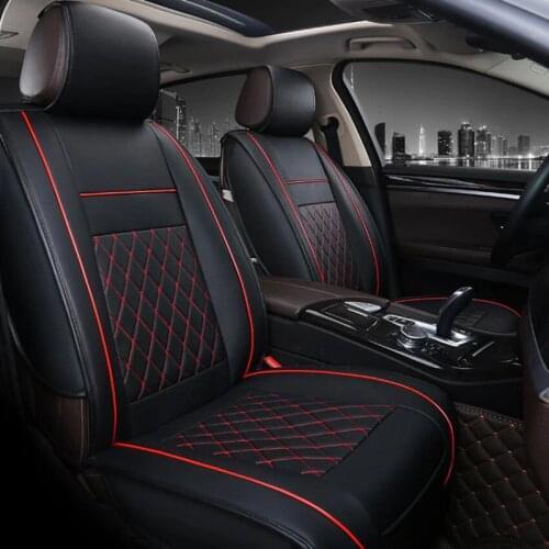 Front OR Rear Luxury Leather car seat cover 4 Season For Peugeot 205 206 207 2008 3008 301 306 307 308 405 406 407 automobile