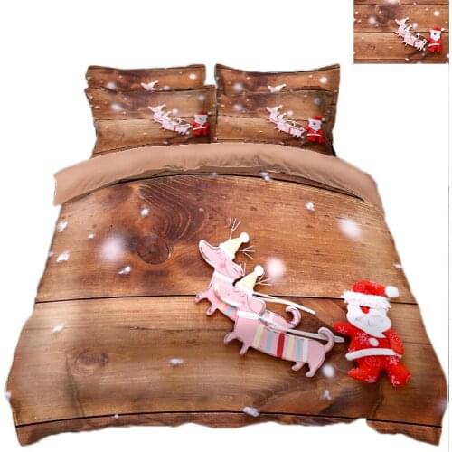 Coffee color 4Pcs 3D Bedding Set Print Comforter Bedding Sets Pillowcase Bedsheet Luxury bedding outlet Customizable size