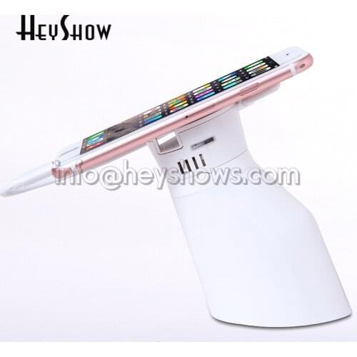 Cellphone Security Stand Tablet Anti-Theft Alarm System Mobile Phone Display Recoiler With Clamp Charging For Phones Tablets