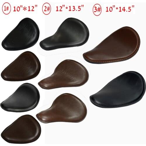 Motorcycle Slim Leather Solo Seat For Harley Davidson Sportster Chopper Bobber Custom