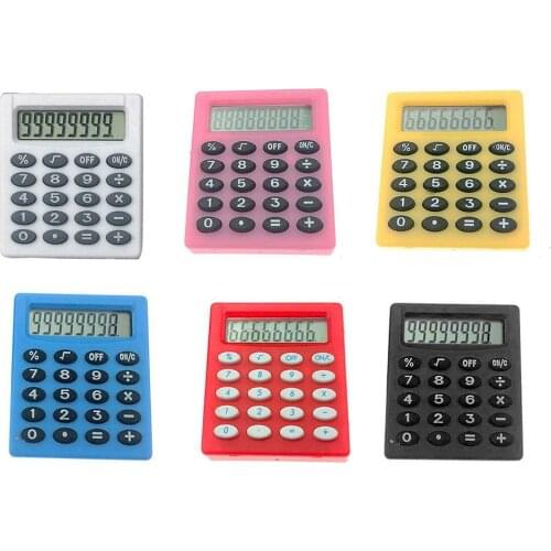 Cartoon Pocket Square Calculator Personalized Mini Candy Color Mini Calculator School Coin Batteries Calculator Stationery