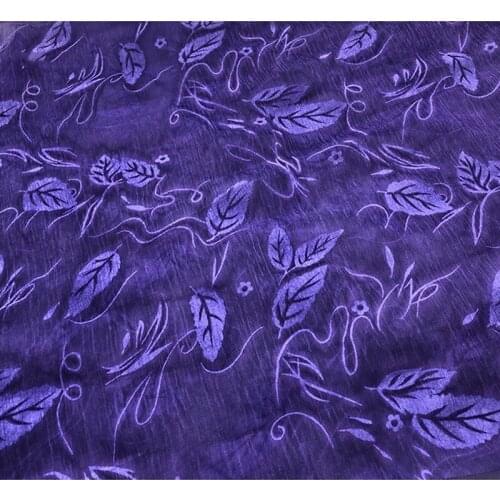 NW65 Summer Purple Pleated Gauze Hard Mesh Fabric/Fashion Gauze Clothe/Modelling DIY Materials/Designer Clothes Fabric