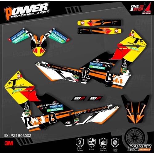 PowerZone Custom Team Graphics Backgrounds Decals 3M Stickers Kit For KTM ADV 950 990 104