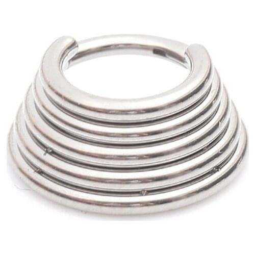 ASTM F136 Titanium 5 Layers Hinged Clicker Septum Piercing