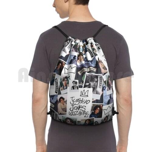Jughead Cole Sprouse Backpack Drawstring Bags Gym Bag Waterproof Jughead Cole Sprouse Fashion New York Pattern London