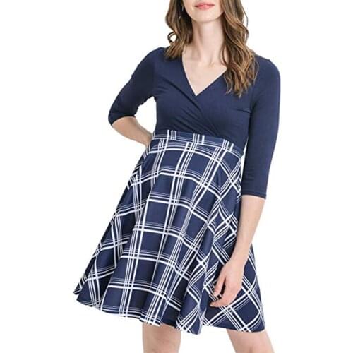 V-neck printed sexy maternity dress, nursing dress