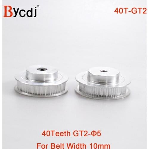 40 Teeth 2GT 2M Timing Pulley Bore 5mm for GT2 Synchronous belt width 10mm small backlash 40Teeth 40T