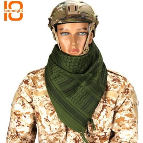 TENNEIGHT Thicken Muslim Hijab Military Arab Tactical Desert Scarf Winter combat Hiking Shooting Scarf Shawl For Men Women