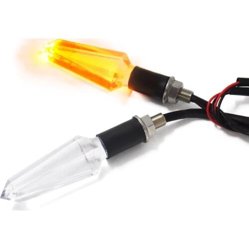 Motorcycle Universal Crystal 12V Transparent Front Turning Signal LED Light