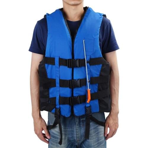 Polyester Universal Outdoor Swimming Boating Skiing Driving Vest Survival Suit Life Jacket for Adult Children with Pipe Vest