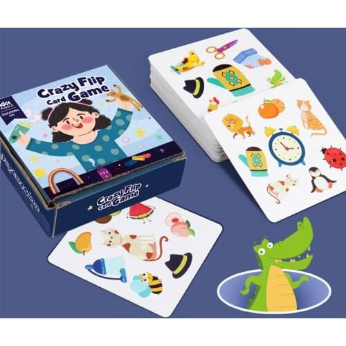 Montessori Fun Toys Early Learning Childrens Puzzle Card Cartoon Animals, Fruits, Plants, Cognitive Reaction Game