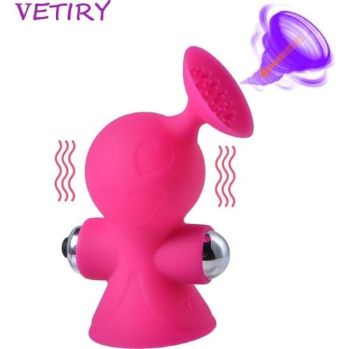 VETIRY 10 Speed Nipple Sucker Vibrator Breast Massager Breast Pump Enlarge Clitoris Stimulate Sex Toys for Women Adult Products