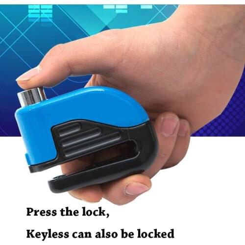 New Motorcycle Disc Brake Lock Scooter Anti-theft Bicycle Bike Security Lock Security Alarming Waterproof System Disc Brake Lock