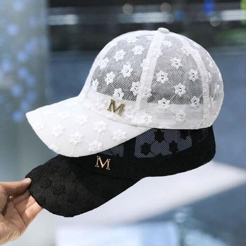 Women Summer Lace Hat Baseball Cap Breathable Mesh Girls Hip Hop Female Caps Adjustable