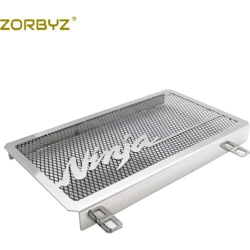 ZORBYZ Chrome Metal Radiator Grille Guard Cover Protector For Kawasaki Ninja250 2013-2015