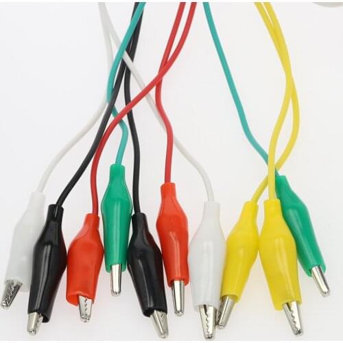 10Pcs Alligator Clips Electrical DIY Test Leads Alligator Double-ended Crocodile Clips Roach Clip Jumper Wire Battery