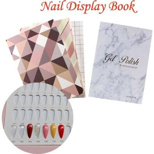 160 Colors DIY Nail Tips Display Book Nail Art Showing Shelf Gel Polish Color Card Chart Painting Dedicated Display book stand