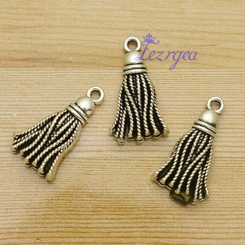 25pcs/lot--20x12mm, Tassels cham,Antique silver plated Imitation Tassel charms ,DIY supplies, Jewelry accessories