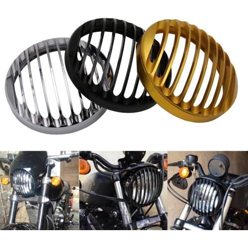 5.75inch Motorcycle Headlight CNC Grill Cover mask Headlamp Billet Cover For Harley Davidson Sportster XL883 1200